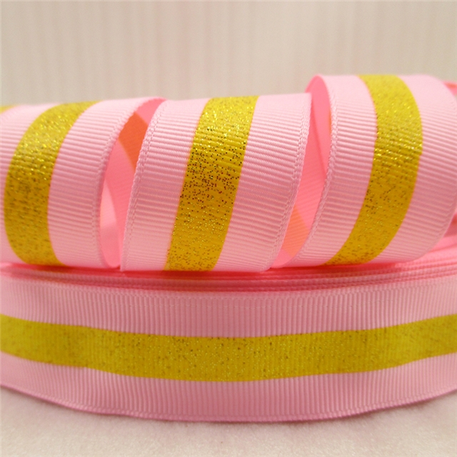 1" glitter&ink GROSGRAIN glitter stripe ribbon