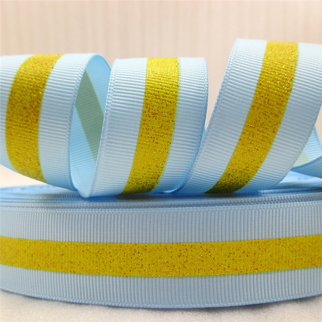1" glitter&ink GROSGRAIN glitter stripe ribbon