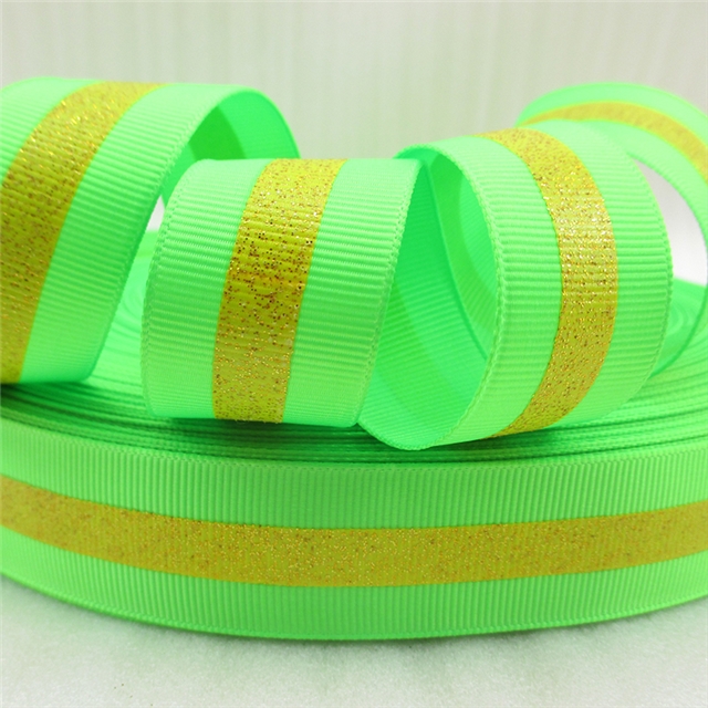 1" glitter&ink GROSGRAIN glitter stripe ribbon