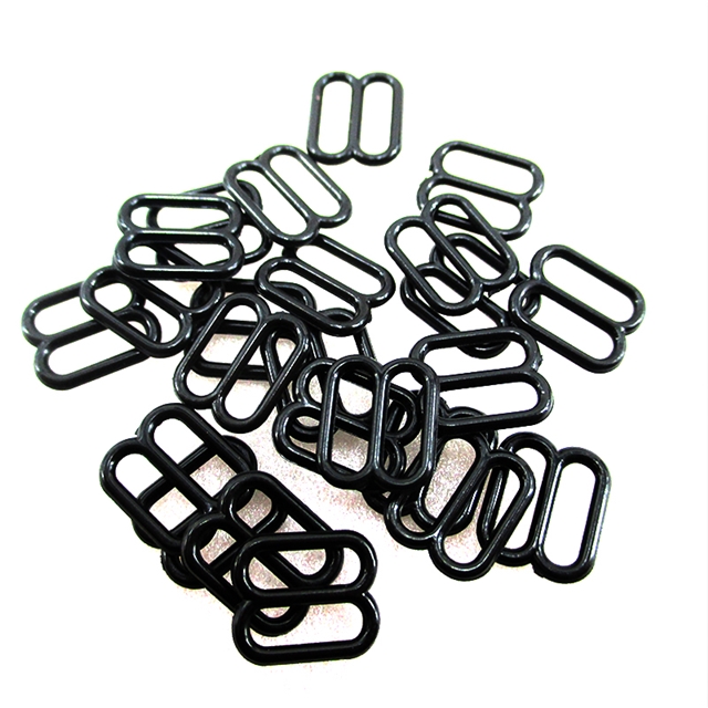 100pieces/pack Nylon 100pieces/pack plastic slider & ring black 6mm(0.24