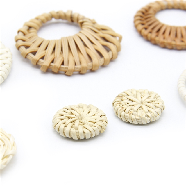 Rattan earrings and earrings pendant accessories