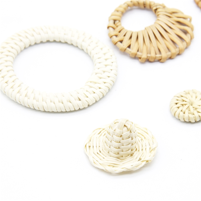Rattan earrings and earrings pendant accessories