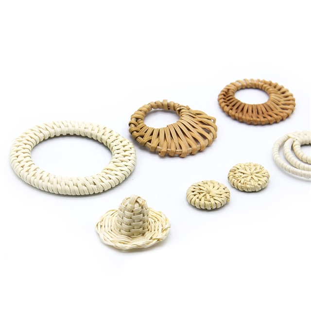 Rattan earrings and earrings pendant accessories