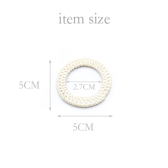 Rattan earrings and earrings pendant accessories