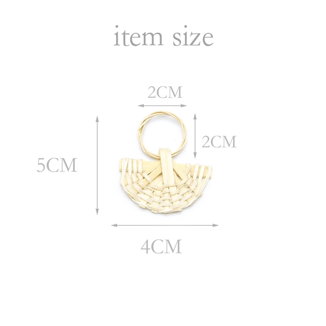 Rattan earrings and earrings pendant accessories