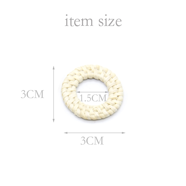 Rattan earrings and earrings pendant accessories