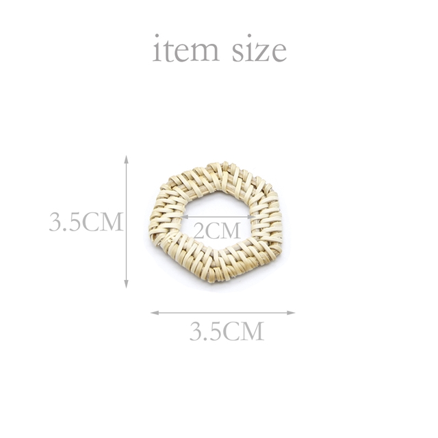 Rattan earrings and earrings pendant accessories