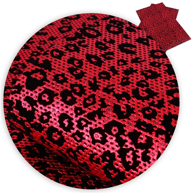 leopard print synthetic leather 20*33cm(7.9*13