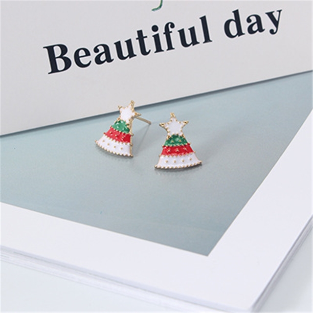 Christmas earrings Christmas tree