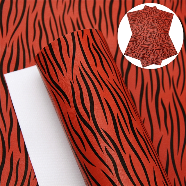 synthetic leather zebra pattern synthetic leather 20*33cm(7.9*13