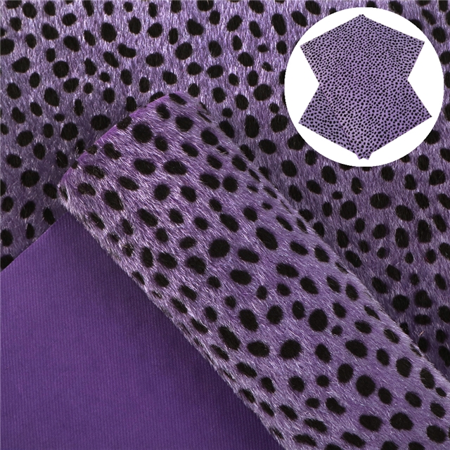 plush synthetic leather plush leopard print synthetic leather 50*140cm(19.7*55.1