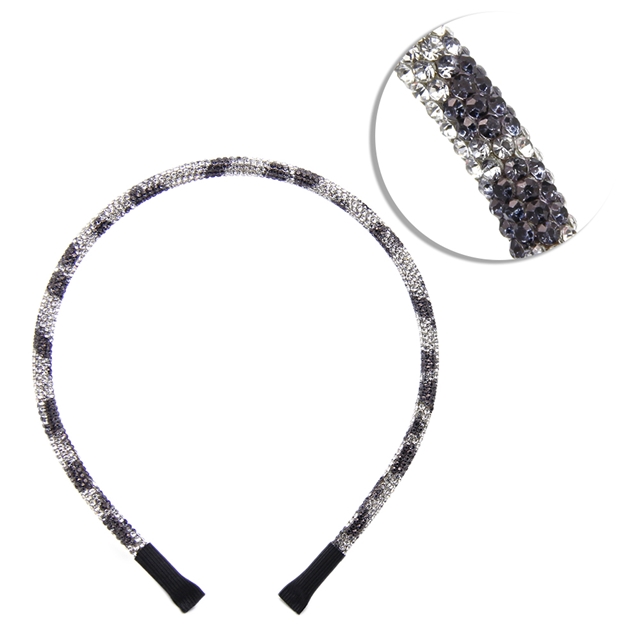 Full drill headband black+white