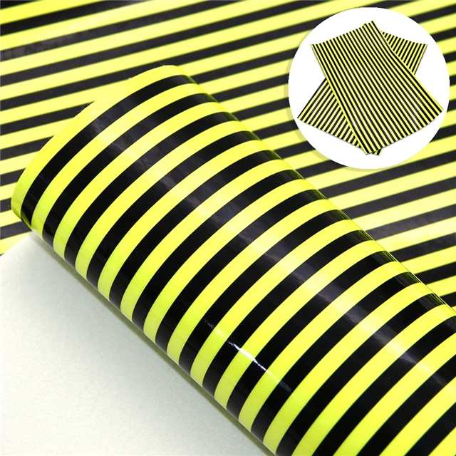 synthetic leather stripe smooth surface fluorescence synthetic leather 30*140cm(11.8*55.1