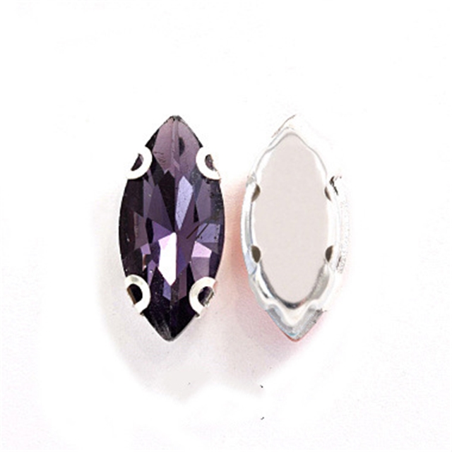 Horse eye claw drill Deep purple 7*15mm(0.3*0.6