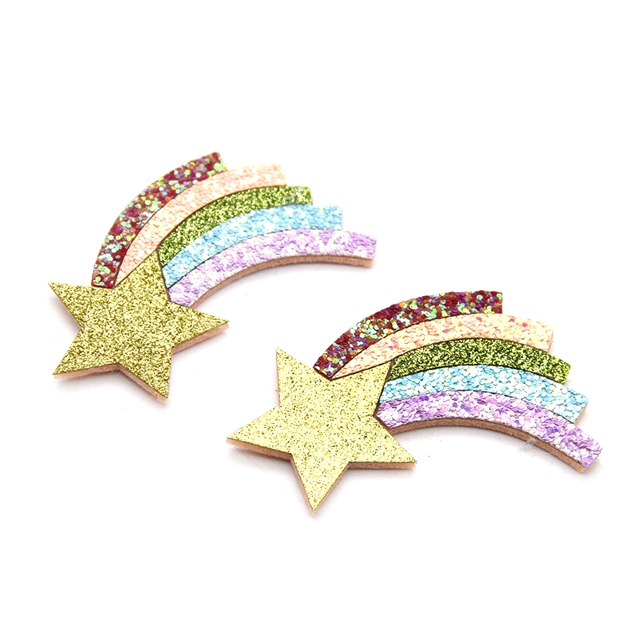 glitter glitter star moon hair accessories 75x45mm(1.8