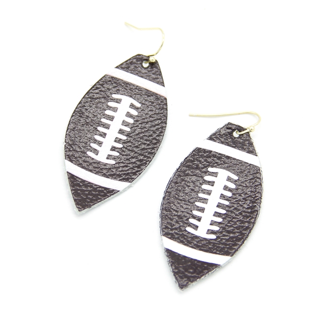 leather leather  earrings (2pcs/pack) 1# 58x27mm(1.08