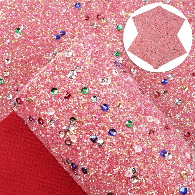 chunky glitter sequins  synthetic leather chunky glitter sequins synthetic leather 20*33cm(7.9*13