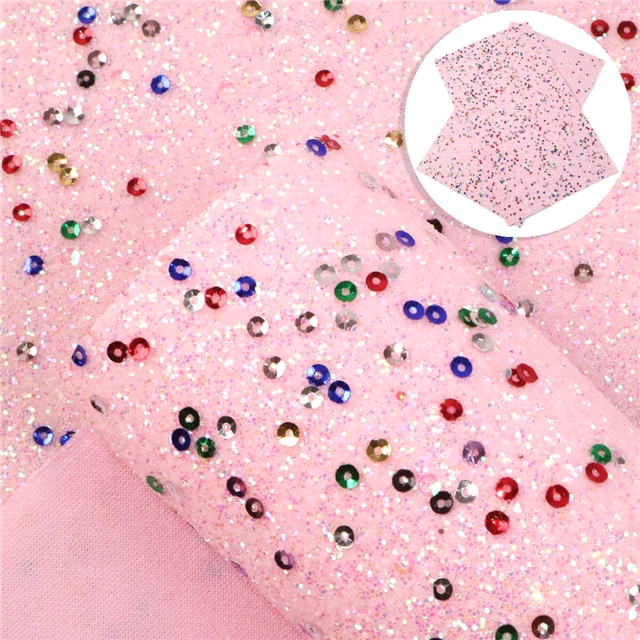chunky glitter sequins  synthetic leather chunky glitter sequins synthetic leather 20*33cm(7.9*13
