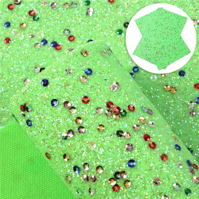 chunky glitter sequins  synthetic leather chunky glitter sequins synthetic leather 20*33cm(7.9*13