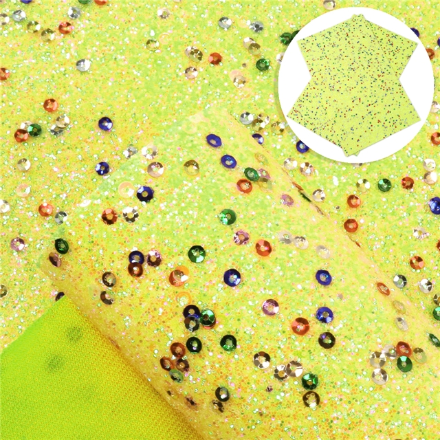 chunky glitter sequins  synthetic leather chunky glitter sequins synthetic leather 20*33cm(7.9*13