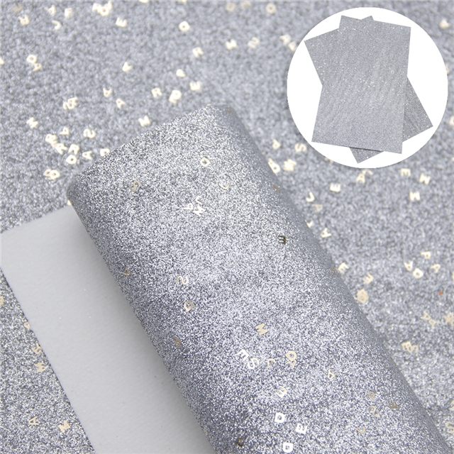 fine glitter sequins synthetic leather fine glitter letters sequins synthetic leather 20*33cm(7.9*13