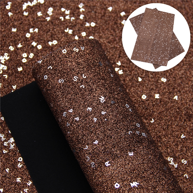 fine glitter sequins synthetic leather fine glitter letters sequins synthetic leather 20*33cm(7.9*13