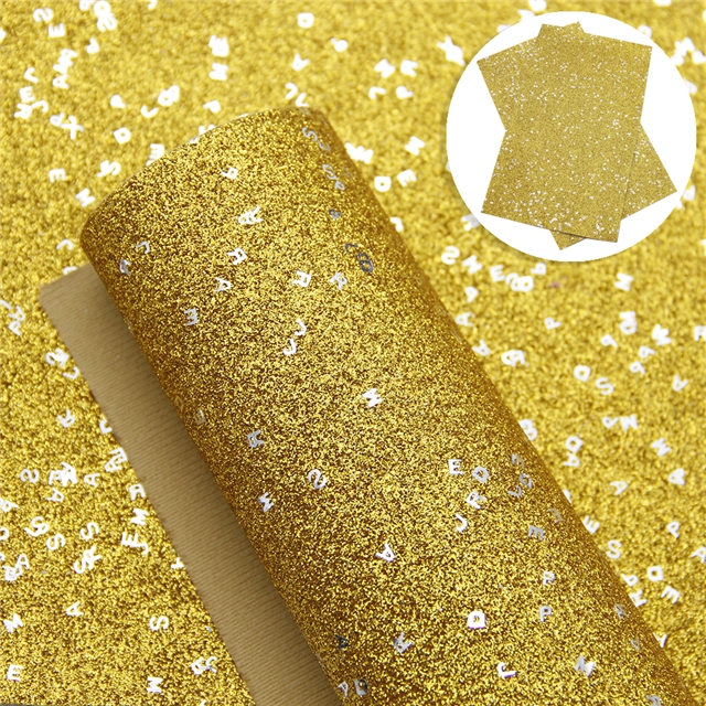 fine glitter sequins synthetic leather fine glitter letters sequins synthetic leather 20*33cm(7.9*13