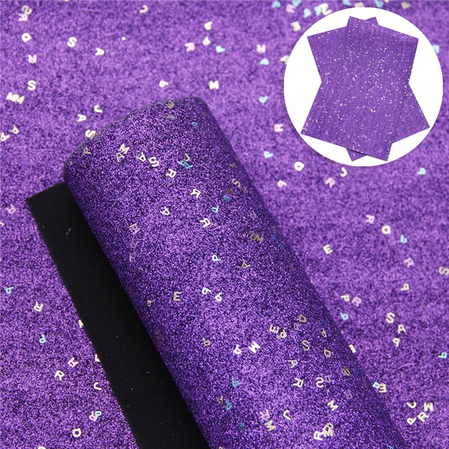 fine glitter sequins synthetic leather fine glitter letters sequins synthetic leather 20*33cm(7.9*13