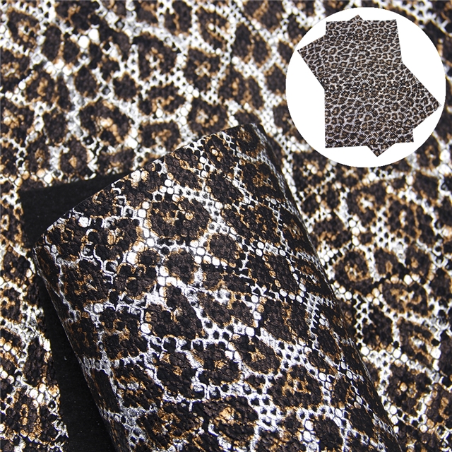 litchi silver synthetic leather litchi silver leopard print synthetic leather 20*33cm(7.9*13