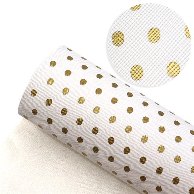gold synthetic leather gold dot synthetic leather 50*140cm(19.7*55.1