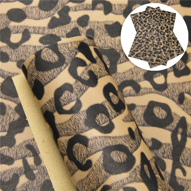 synthetic leather leopard print synthetic leather 20*33cm(7.9*13