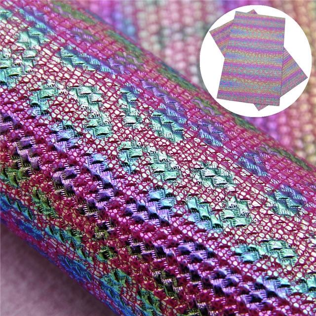 synthetic leather bump texture weave pattern leopard print synthetic leather 20*33cm(7.9*13