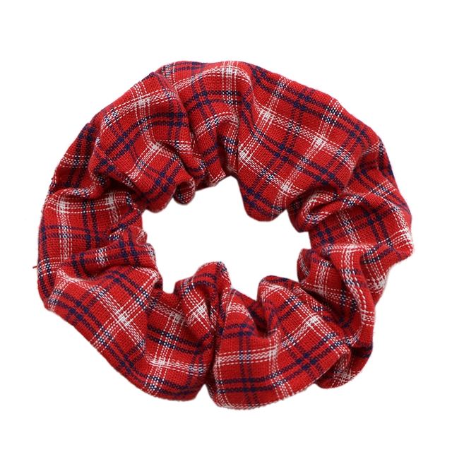checked chiffon large Intestine loop red