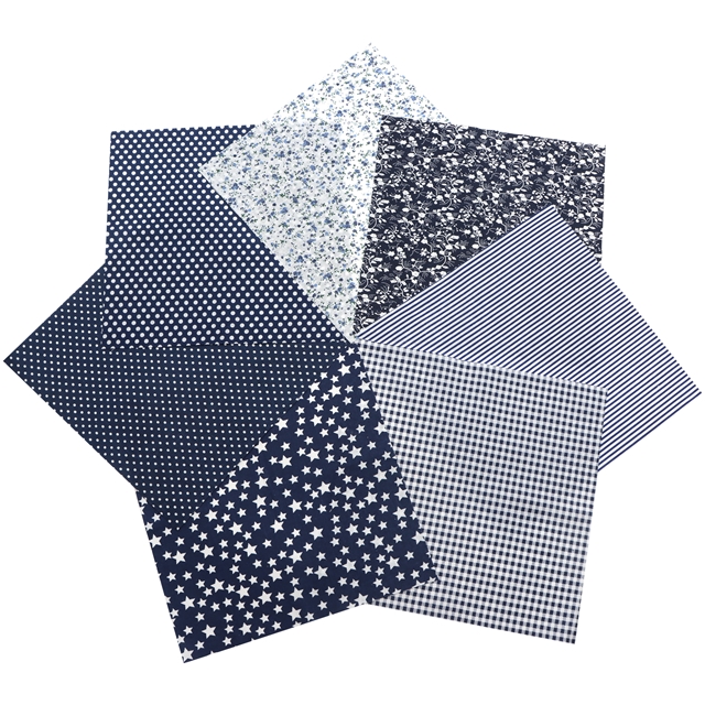 cotton Cotton rag set（7styles /set） navy 25*25cm(9.8*9.8