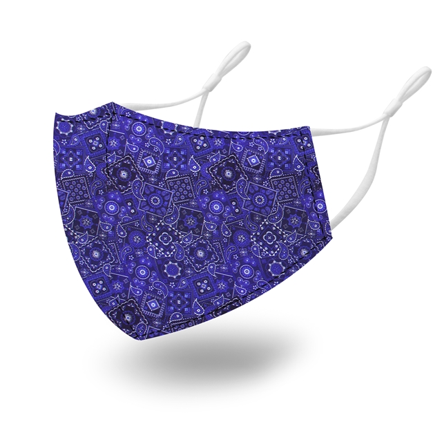 100％cotton 100% cotton flower pattern dustproof adjustable ear rope mask blue cashew pattern