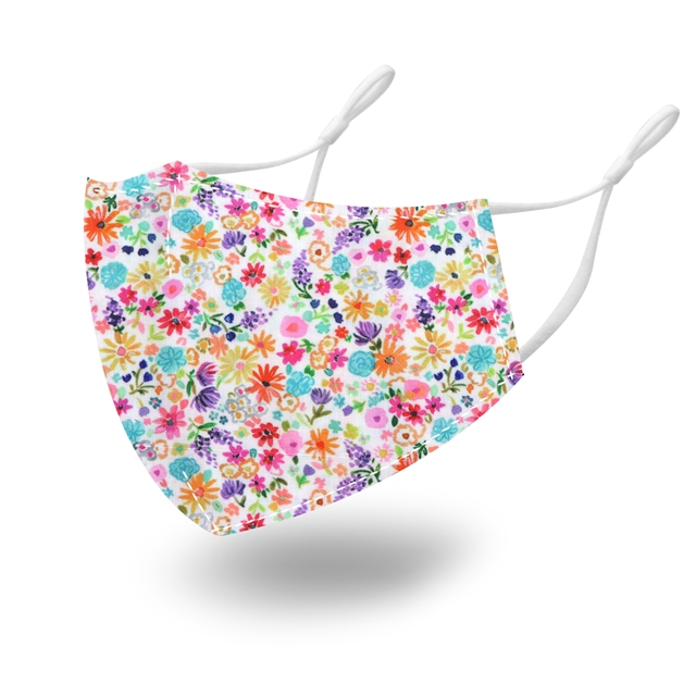 100％cotton 100% cotton flower pattern dustproof adjustable ear rope mask white1#