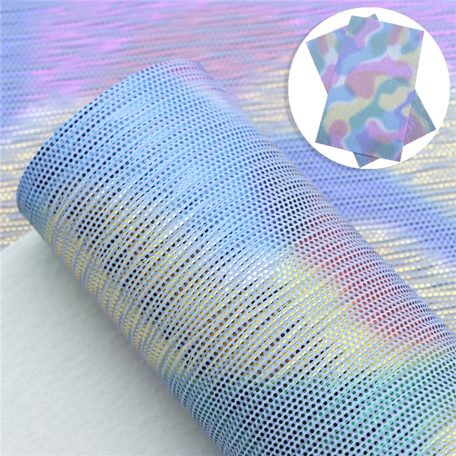 synthetic leather bump texture holographic dot synthetic leather 20*33cm(7.9*13