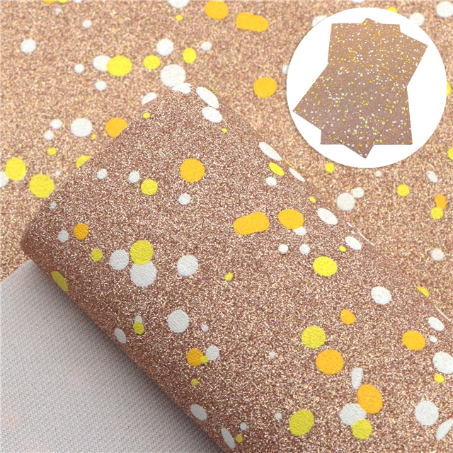 synthetic leather fine glitter ink dots synthetic leather 20*33cm(7.9*13