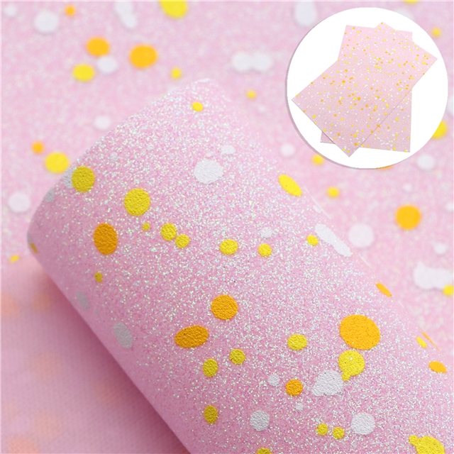 synthetic leather fine glitter ink dots synthetic leather 20*33cm(7.9*13