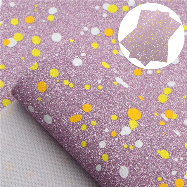 synthetic leather fine glitter ink dots synthetic leather 20*33cm(7.9*13