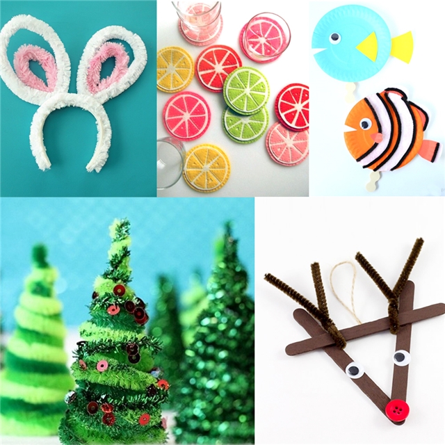 4197pcs DIY school art craft set for kids pipe cleaners googly eyes Pom Poms set david