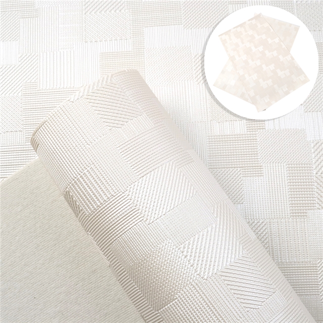 synthetic leather Geometric bump texture synthetic leather 1# white 20*33cm(7.9*13