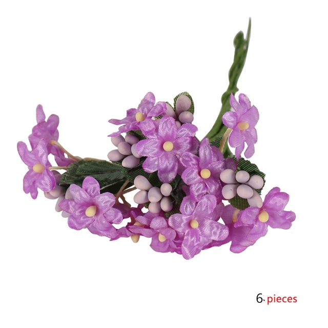 plastic Artificial flower ornament 10#,6 sticks/pack