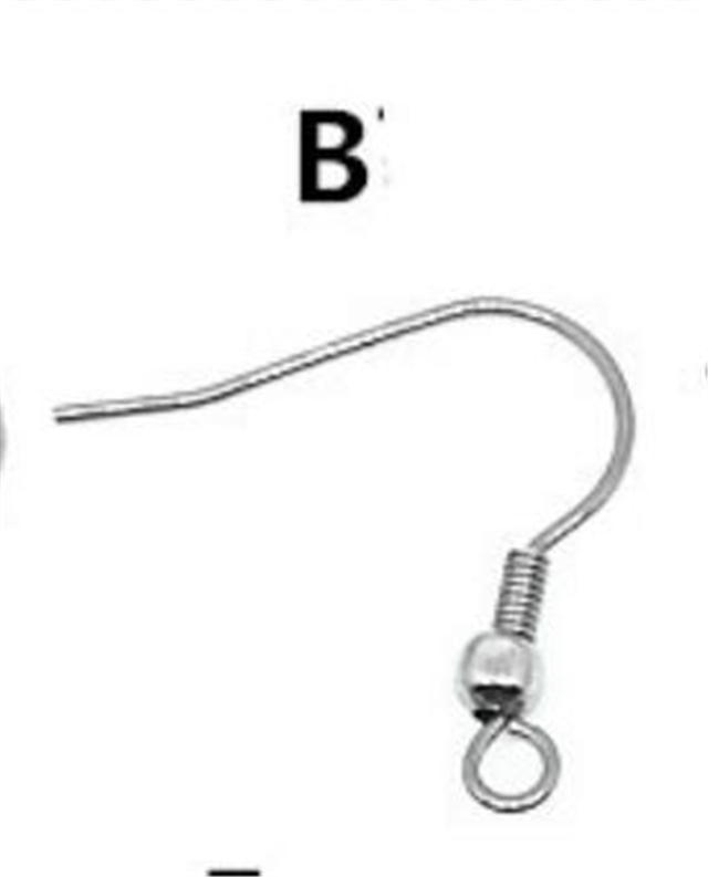 stainless steel ear hook B 0.7*17*17mm(0*0.7*0.7