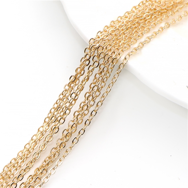 iron flat cross chain (1 yard/strip) kc golden