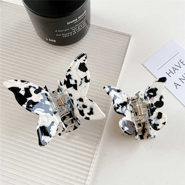 acetic acid cow color series black white acetic acid hair claw clip hairpin hair claw hair accessories