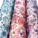 flower printed chunky glitter big small sequins mixed faux leather