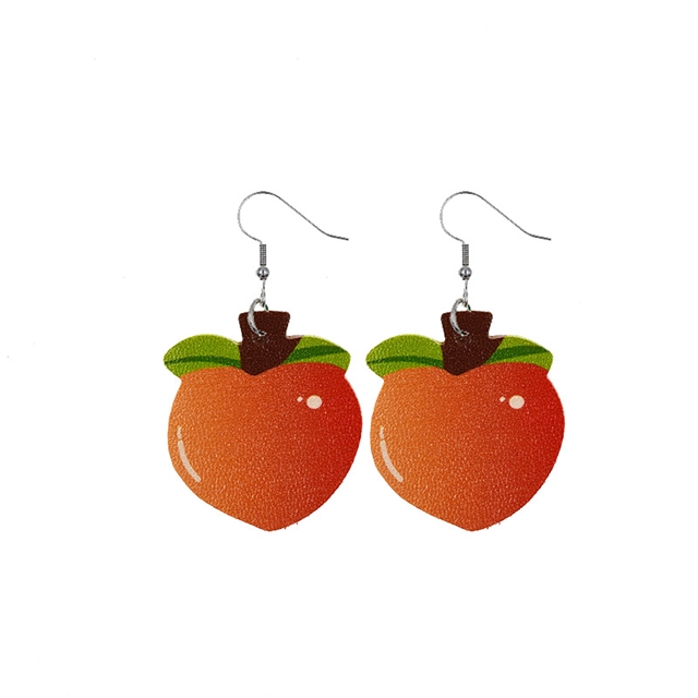 leather Fruit leather earrings 8#