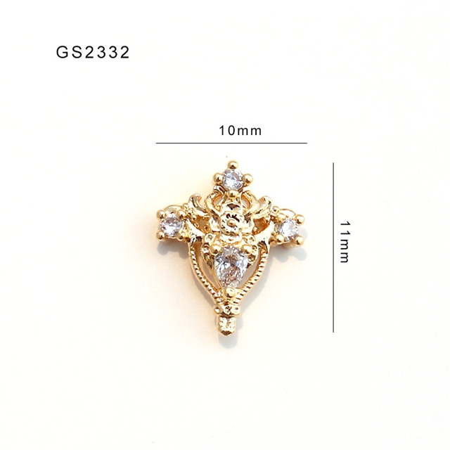 alloy+zircon zircon inlaid alloy nail accessories