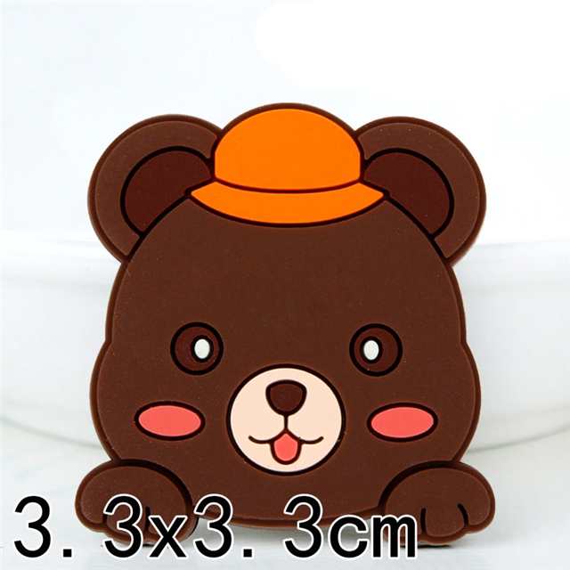 soft glue animal series pvc soft glue accessories bear